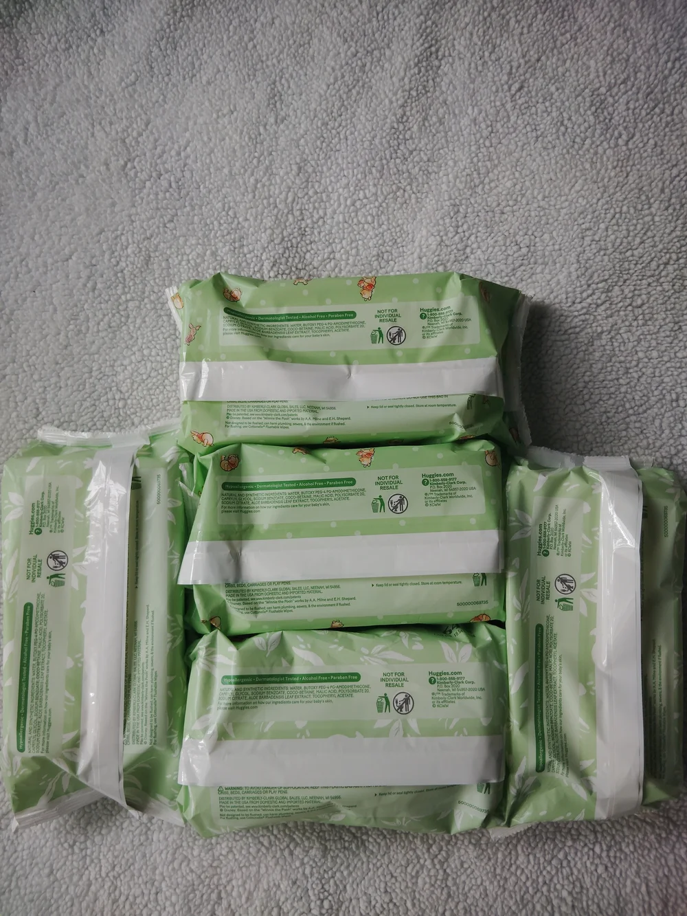 Green Baby Bib Wipes 5-pack – Gentle Cleansing for Mealtime